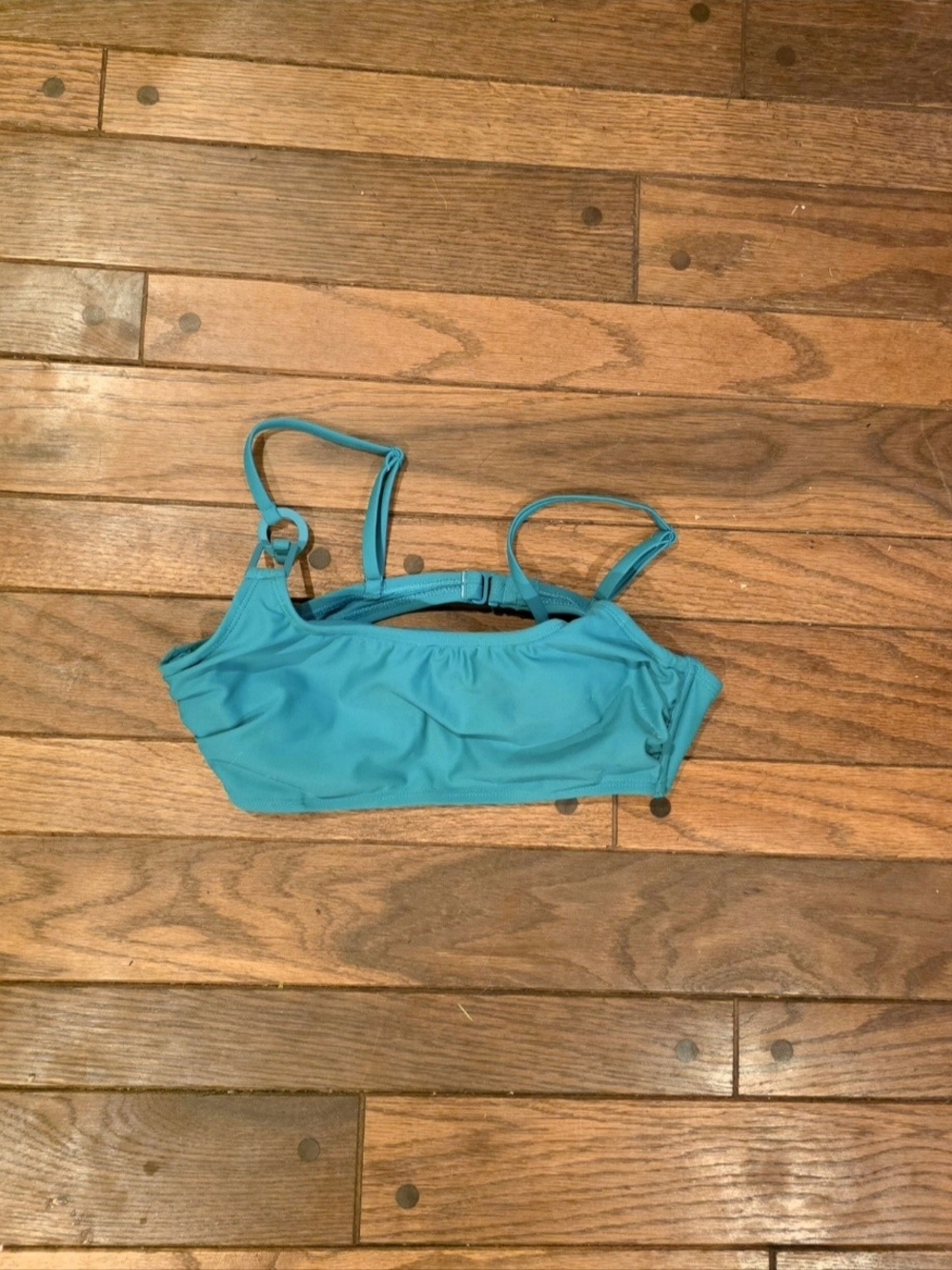 Turquoise Tween Girl's Swim Bikini Top - Teal Blue Swimwear